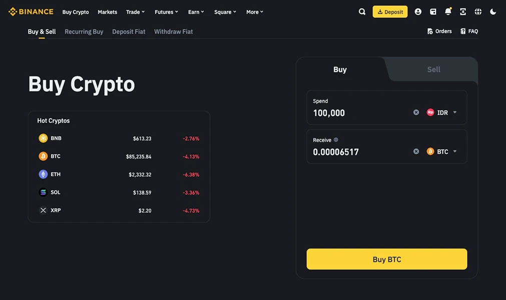 Binance。