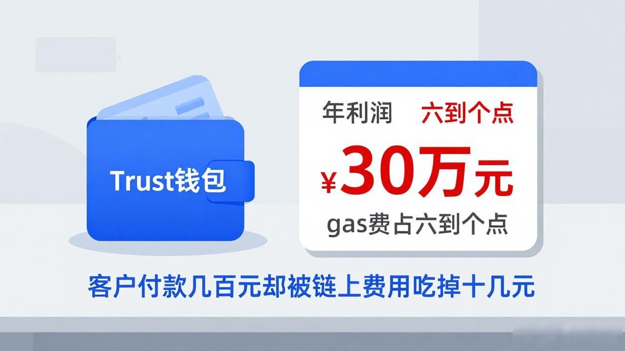 小公司用Trust钱包，gas费一年能吃掉多少利润？