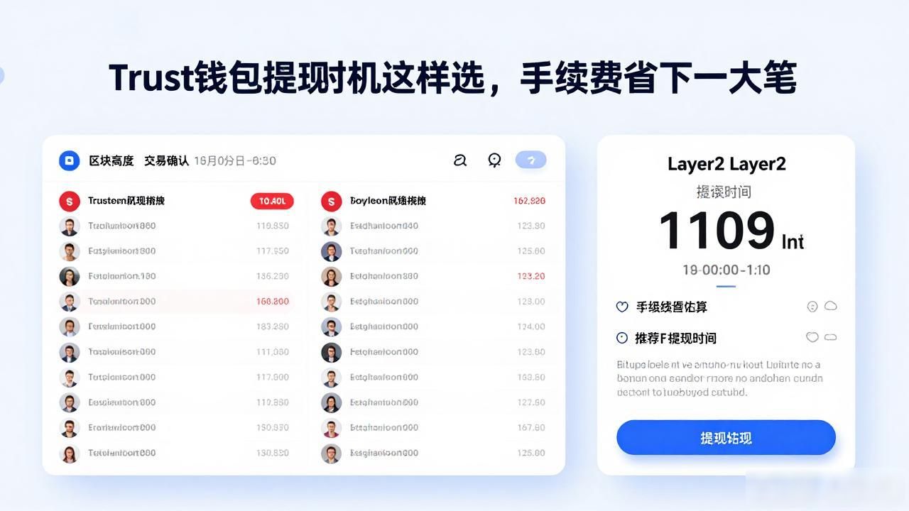 Trust钱包提现时机这样选，手续费省下一大笔