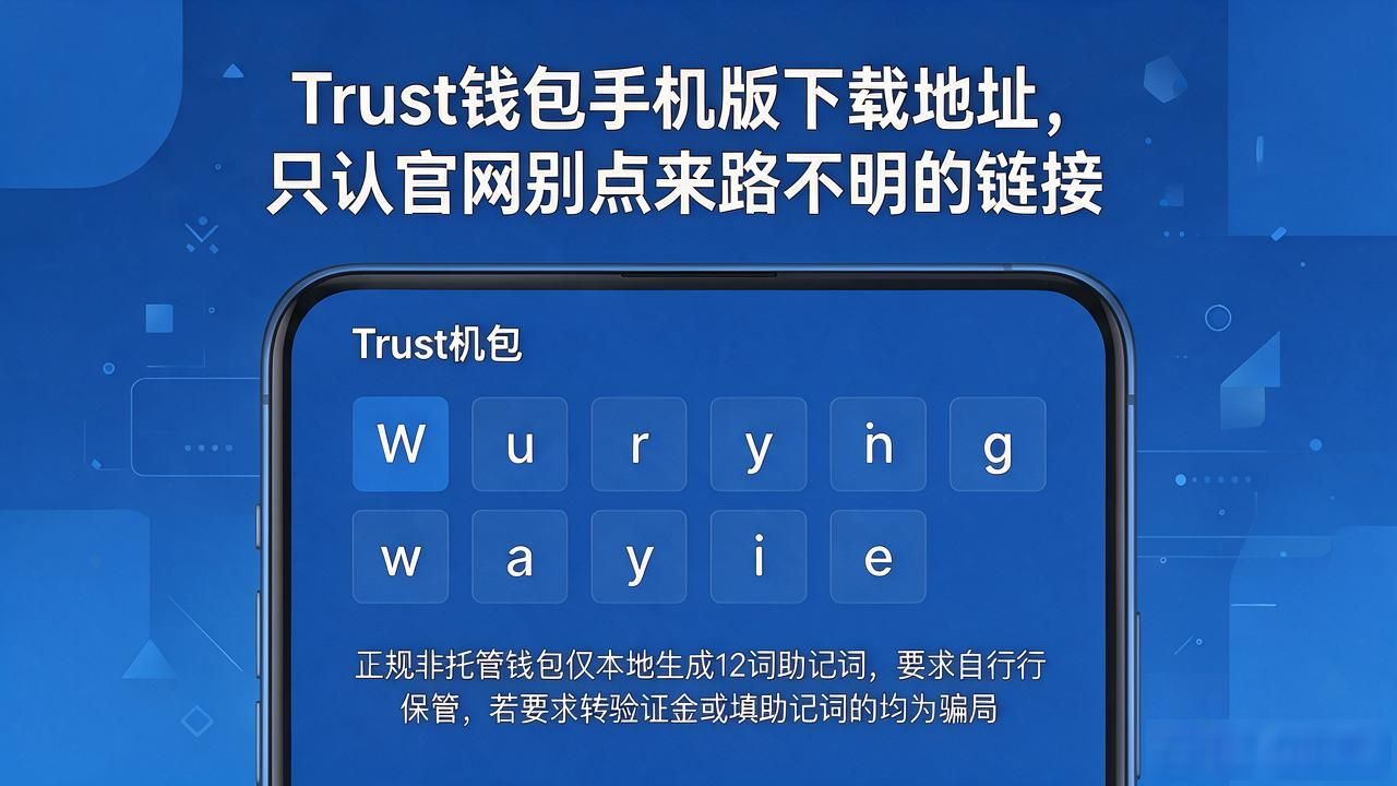 Trust钱包手机版下载地址，只认官网别点来路不明的链接
