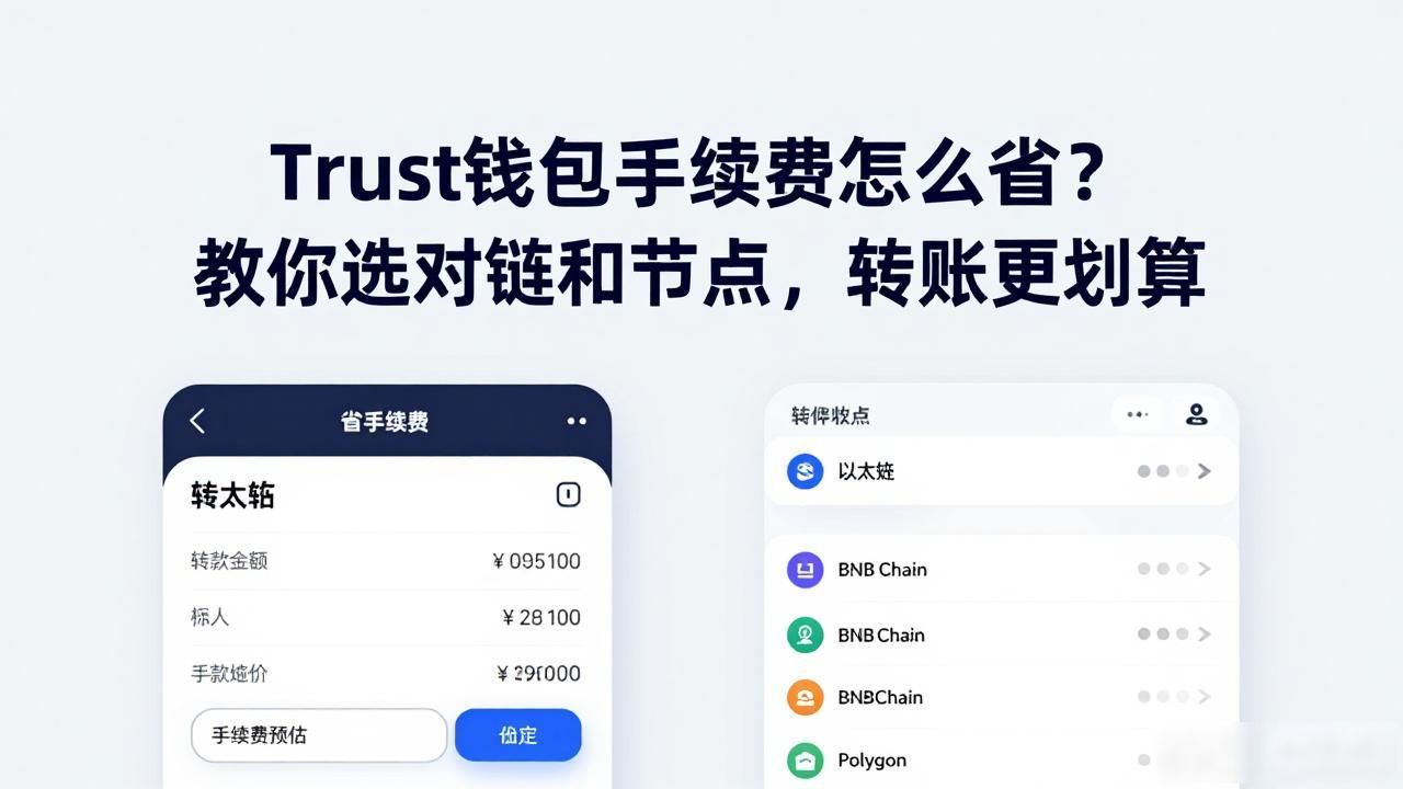 Trust钱包手续费怎么省？教你选对链和节点，转账更划算