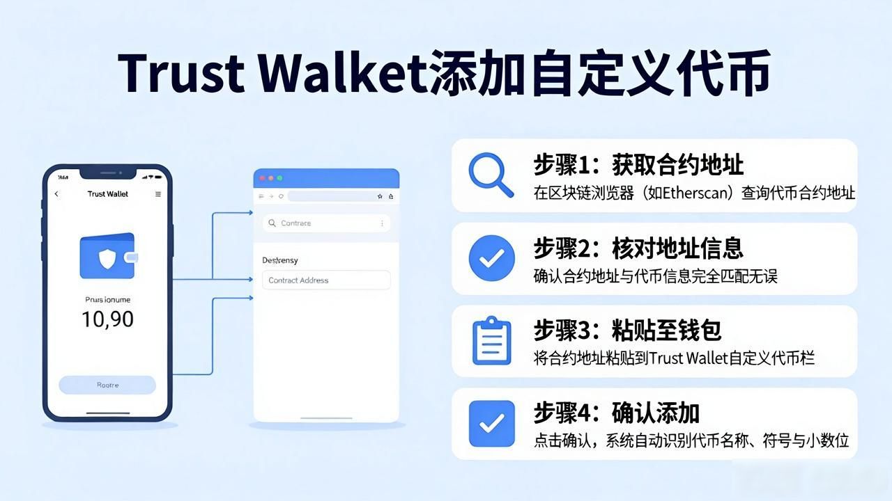 Trust Wallet怎么添加自定义代币?手把手教你管理资产