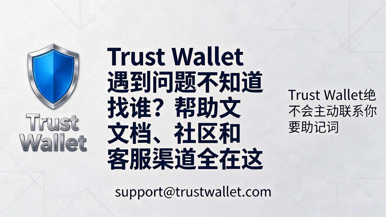 Trust Wallet 遇到问题不知道找谁？帮助文档、社区和客服渠道全在这