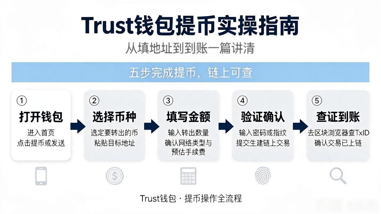 Trust钱包提币实操指南，从填地址到到账一篇讲清