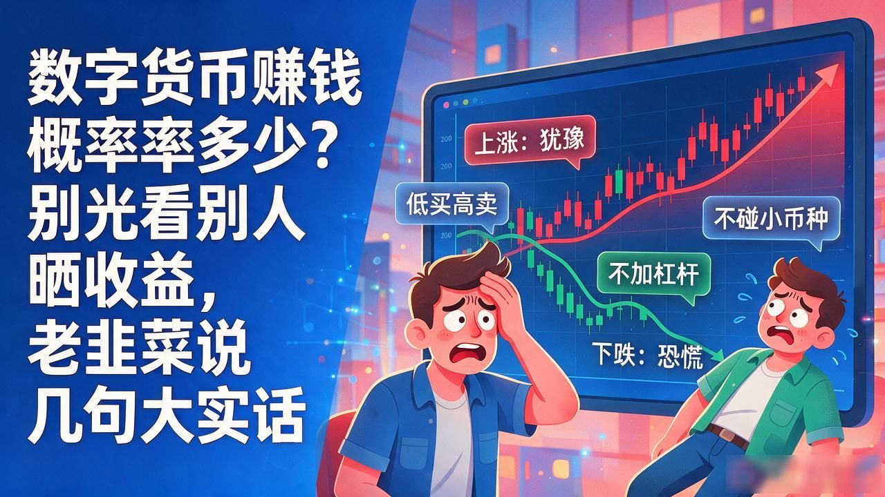 数字货币赚钱概率多少？别光看别人晒收益，老韭菜说几句大实话