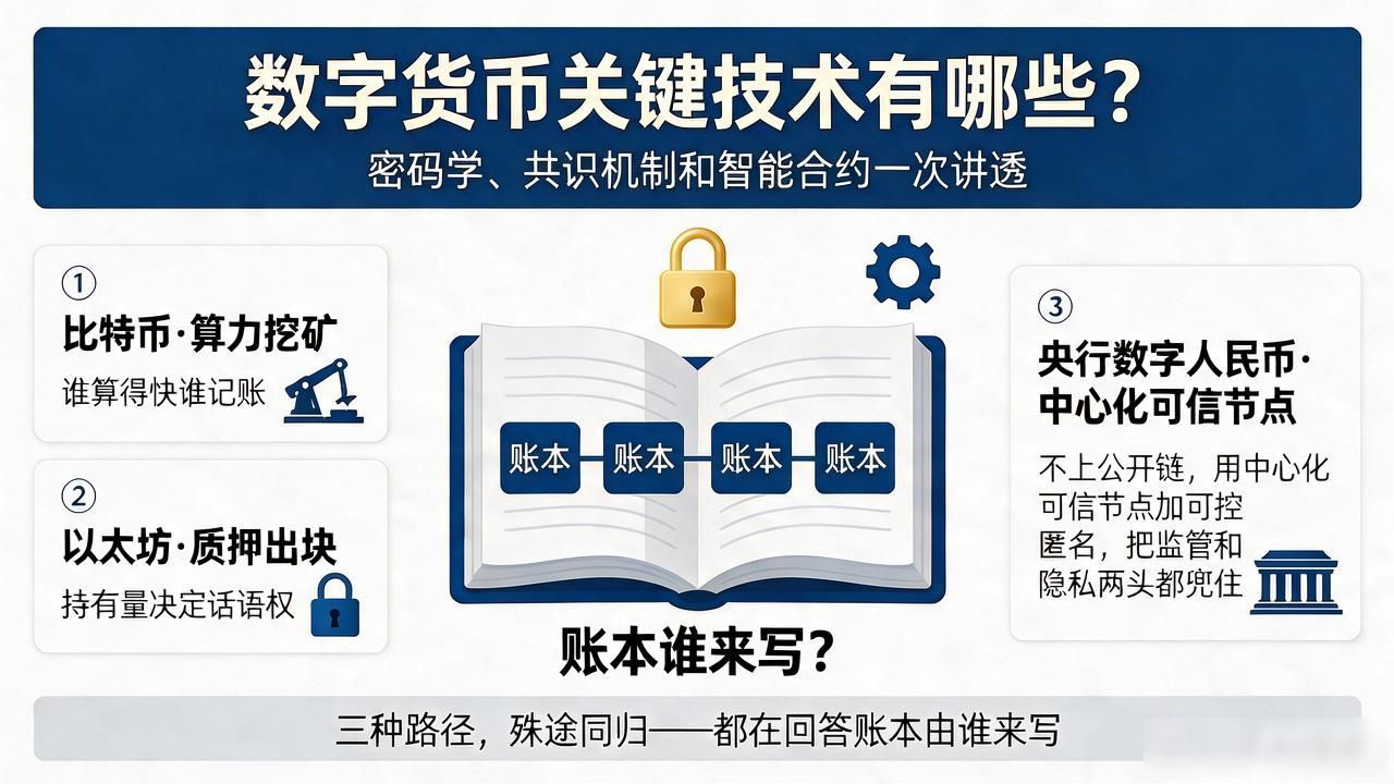 数字货币关键技术有哪些？把密码学、共识机制和智能合约一次讲透