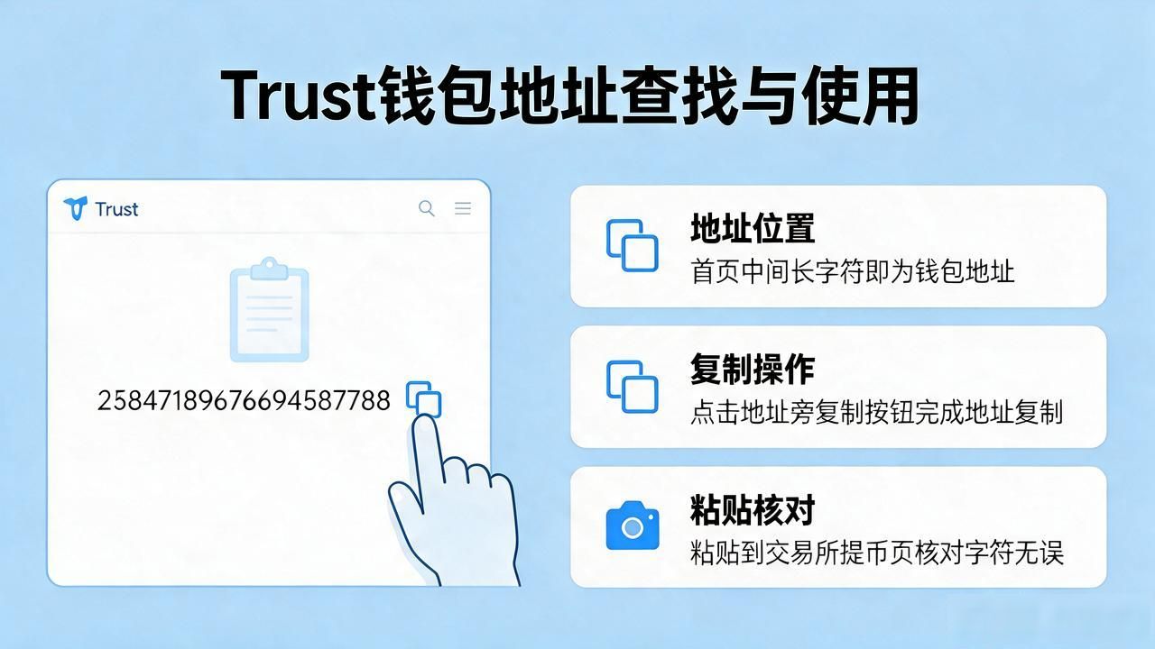 Trust钱包地址在哪？首页中间那串长字符就是