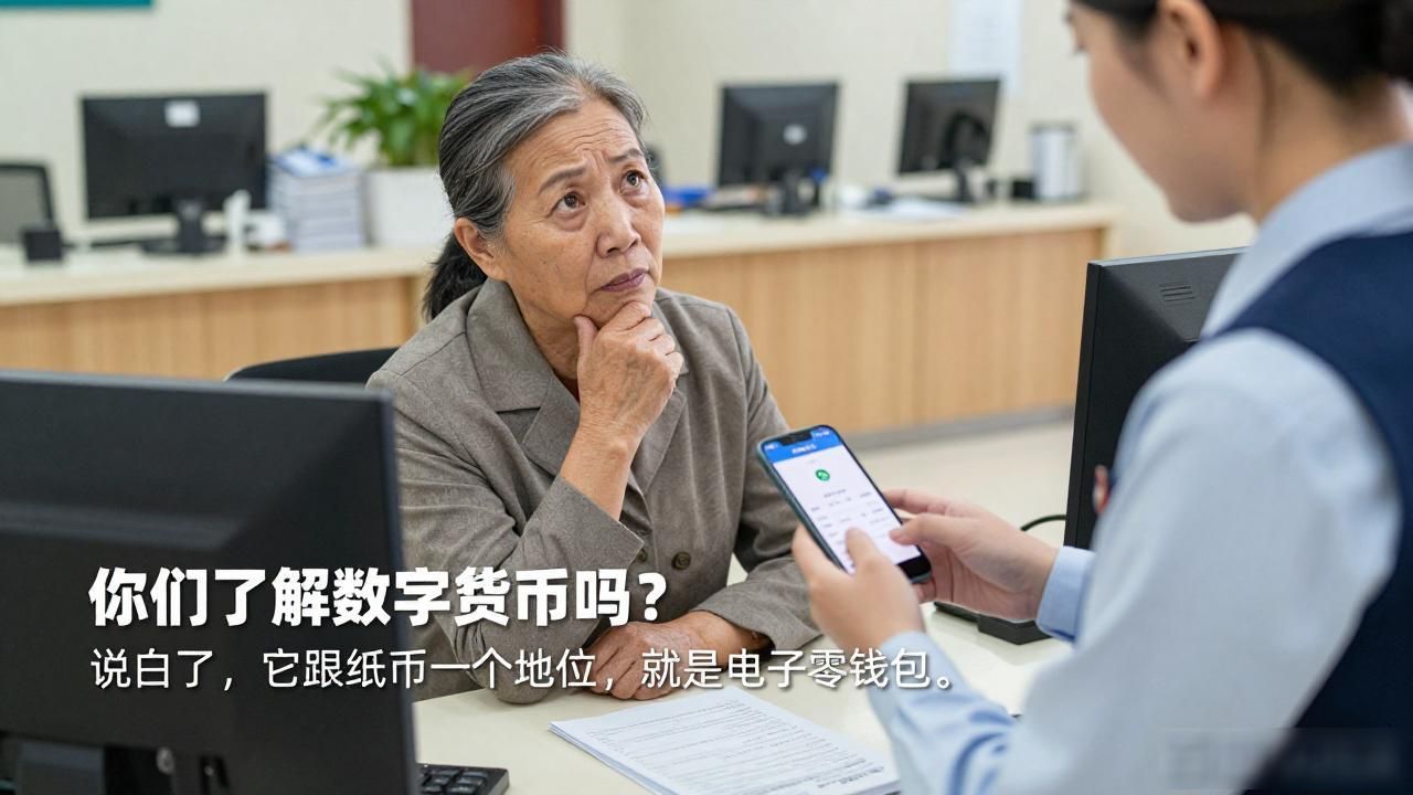 你们了解数字货币吗？说白了，它跟纸币一个地位，就是电子零钱包