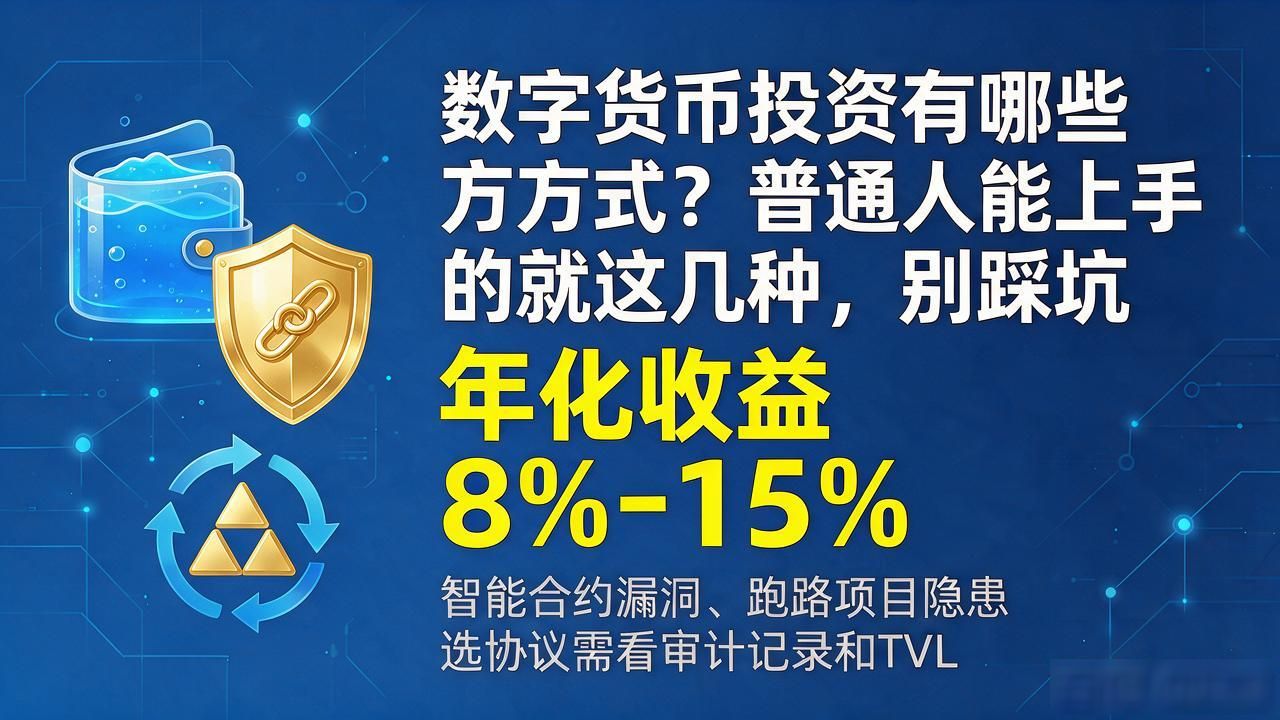 数字货币投资有哪些方式？普通人能上手的就这几种，别踩坑