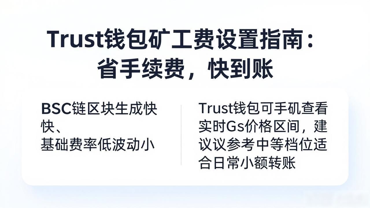 Trust钱包矿工费设置指南:省手续费,快到账