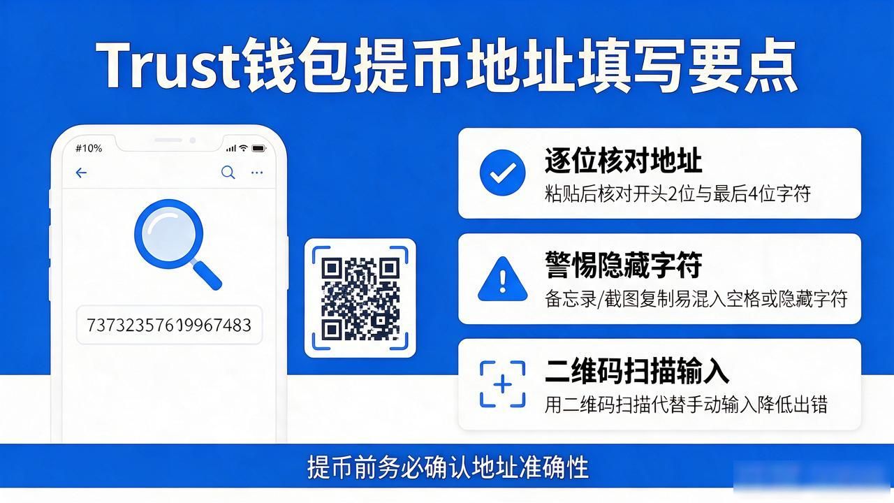Trust钱包提币信息怎么填才清楚,4个位置盯紧不出错