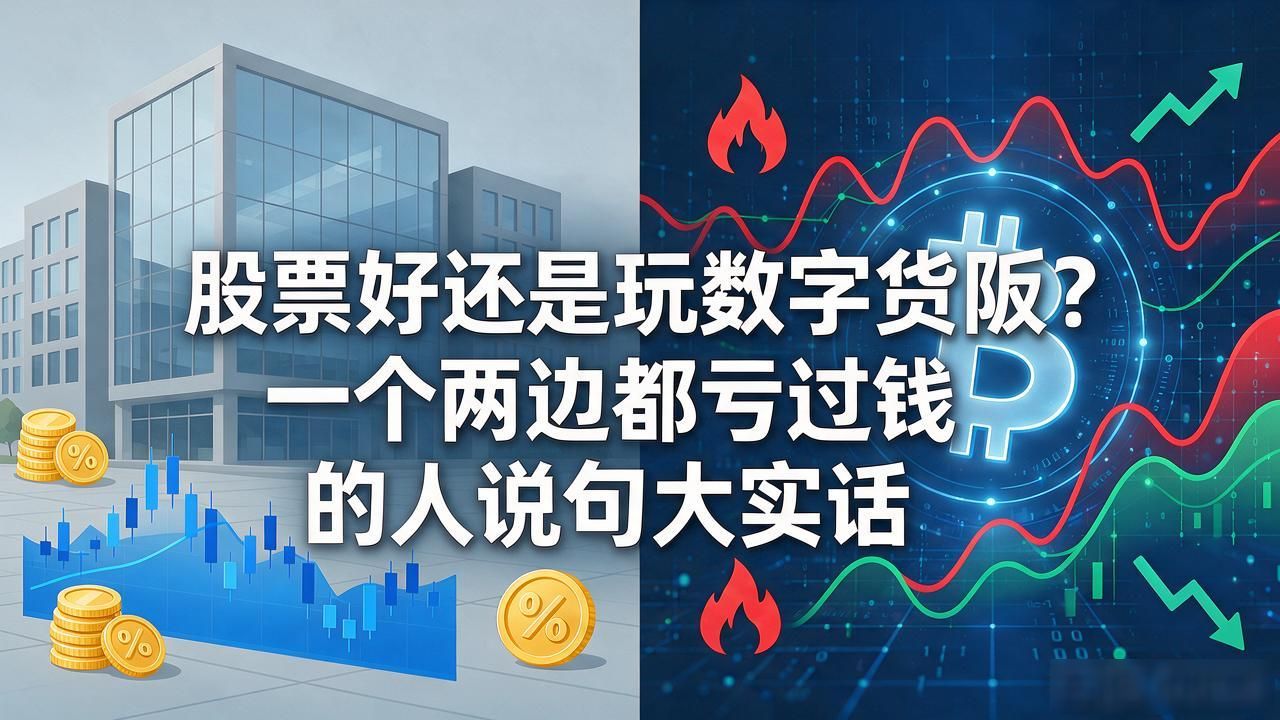 股票好还是玩数字货币？一个两边都亏过钱的人说句大实话
