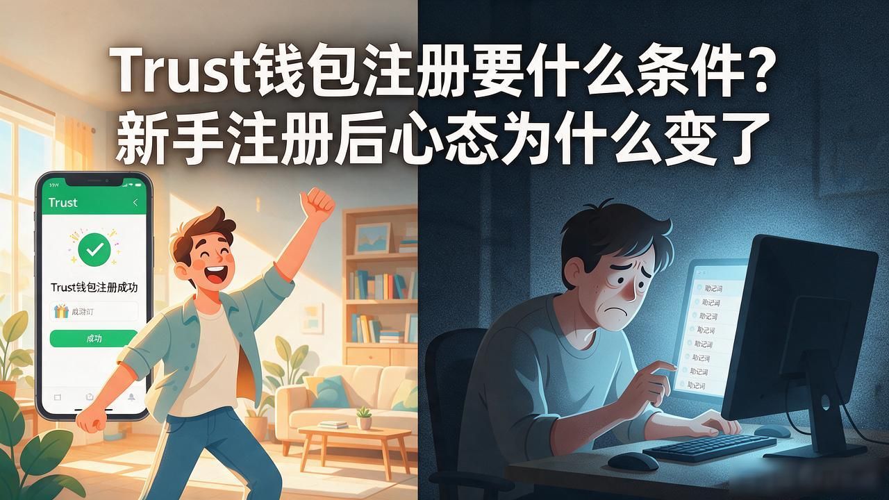 Trust钱包注册要什么条件？新手注册后心态为什么变了