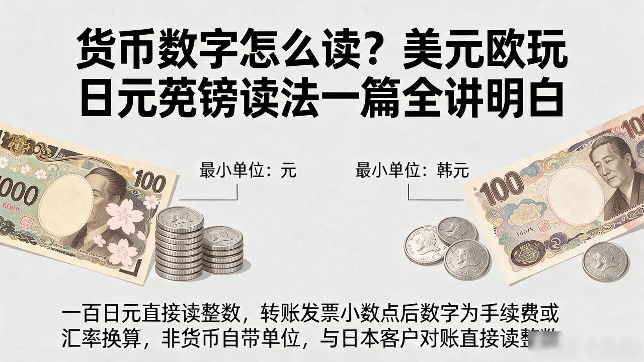 货币数字怎么读？美元欧元日元英镑读法一篇全讲明白