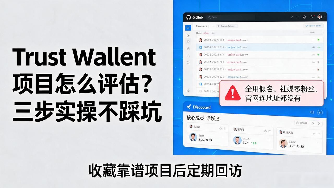 Trust Wallet 项目怎么评估？三步实操不踩坑