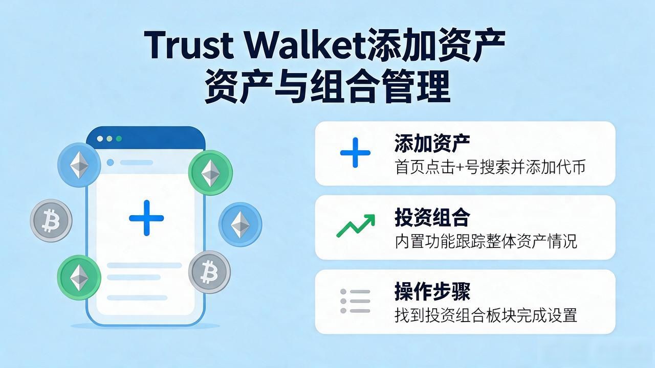 Trust Wallet怎么添加资产？手把手教你建投资组合