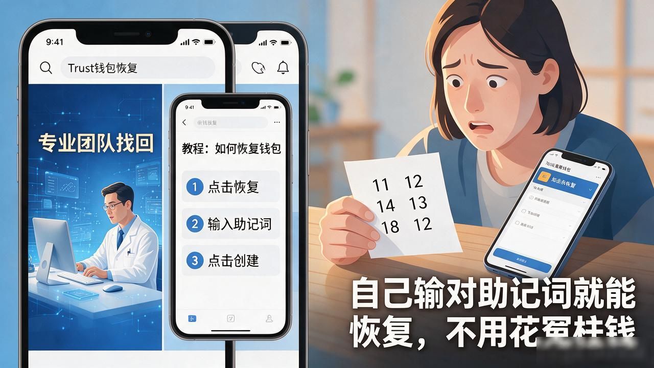 Trust钱包恢复没那么玄乎,把关键信息搞懂就够了