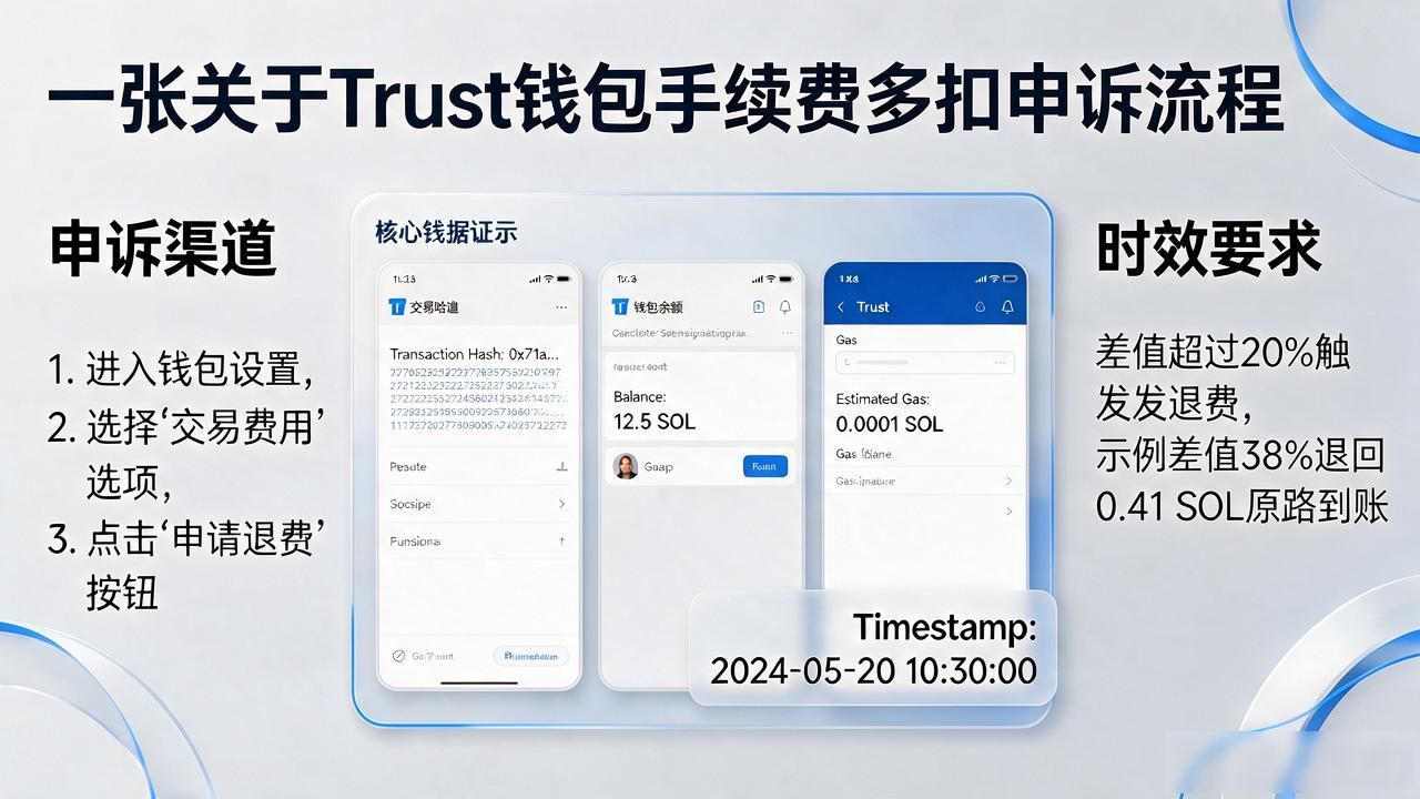 Trust钱包手续费被多扣了?申诉渠道、证据清单和时效一次说清