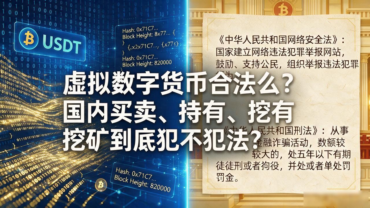 虚拟数字货币合法么？国内买卖、持有、挖矿到底犯不犯法